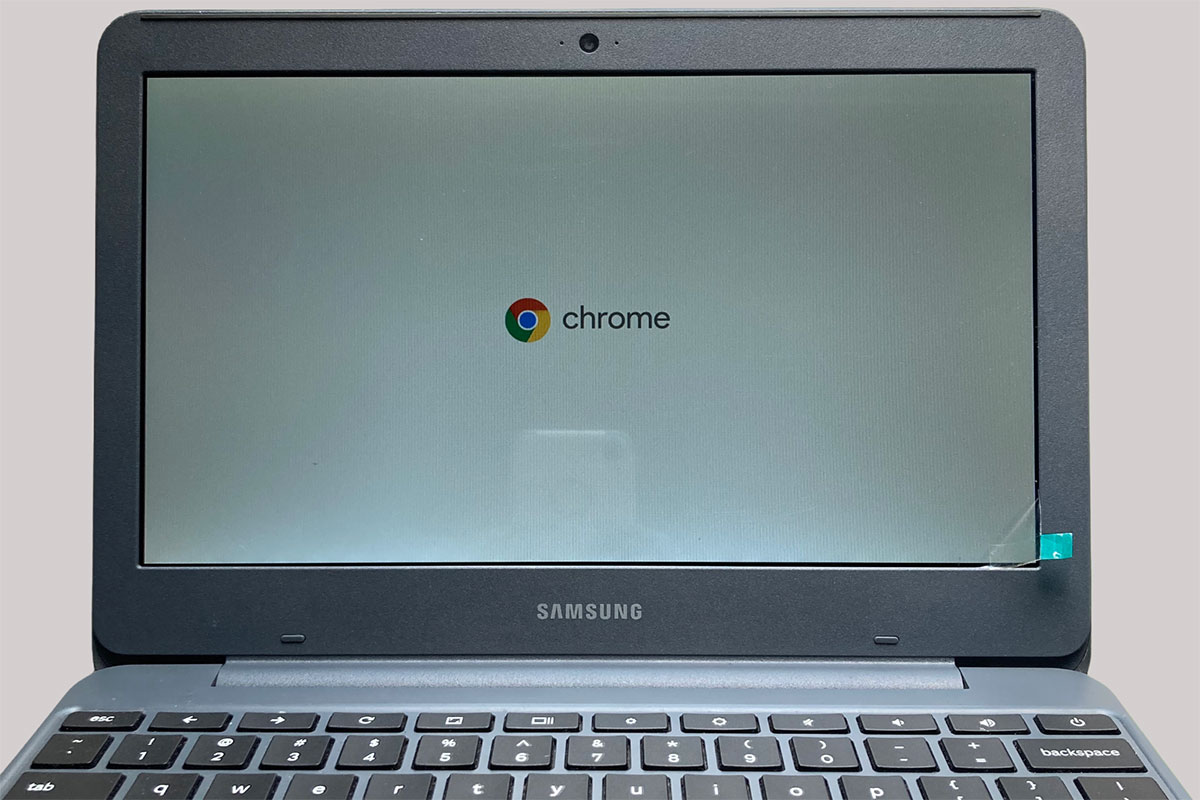 Chromebook after screen repair at Asetos Computers Rosebank